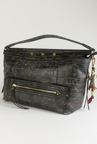 Jerome Dreyfuss Lucky Hobo Large Imprint Croco Grunge Sheepskin