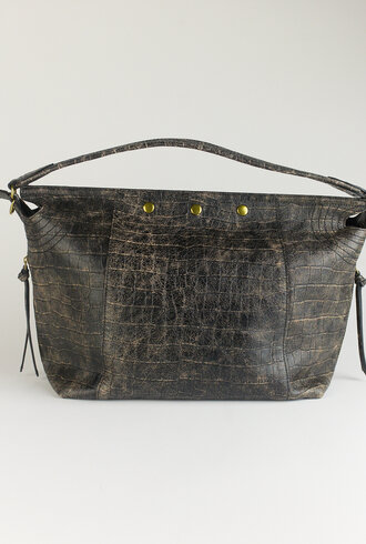 Jerome Dreyfuss Lucky Hobo Large Imprint Croco Grunge Sheepskin