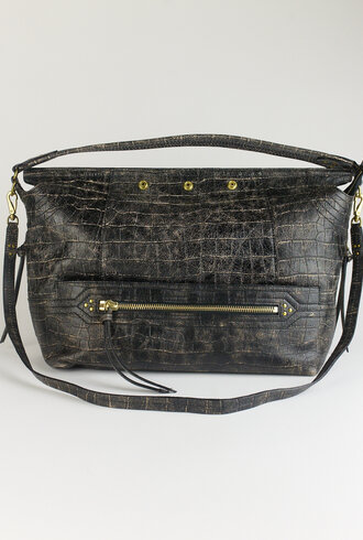 Jerome Dreyfuss Lucky Hobo Large Imprint Croco Grunge Sheepskin