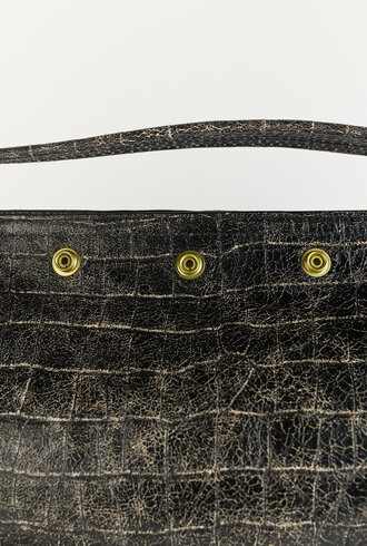 Jerome Dreyfuss Lucky Hobo Large Imprint Croco Grunge Sheepskin