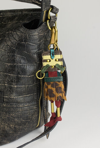 Jerome Dreyfuss Lucky Hobo Large Imprint Croco Grunge Sheepskin