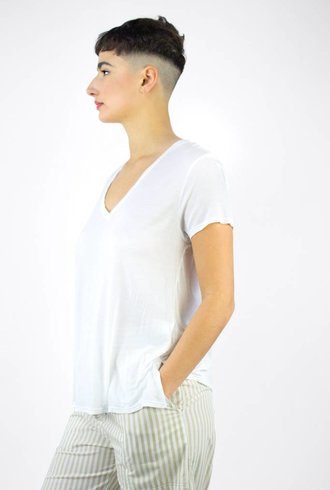 Burning Torch 4 Directions Short Sleeve Top White