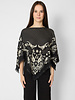 Kujten Polka Dot Cashmere Poncho Noir