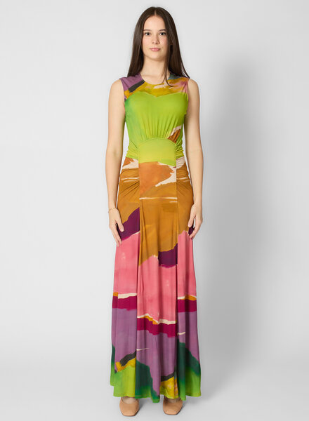 Ulla Johnson Lana Ruched Dress Nature