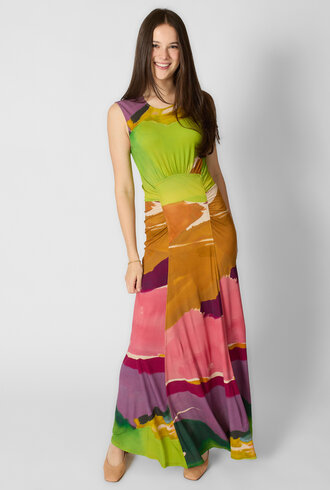 Ulla Johnson Lana Ruched Dress Nature