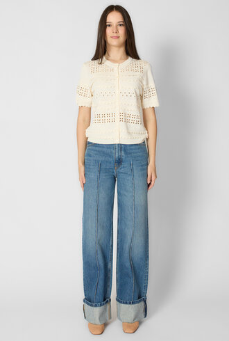 Ulla Johnson Abriana Eyelet Cardigan Cowrie