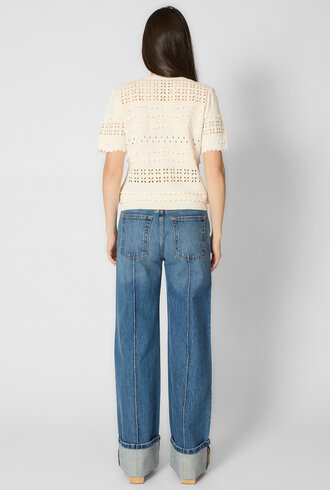 Ulla Johnson Abriana Eyelet Cardigan Cowrie