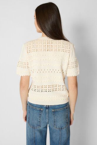 Ulla Johnson Abriana Eyelet Cardigan Cowrie