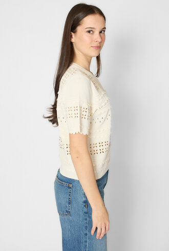 Ulla Johnson Abriana Eyelet Cardigan Cowrie