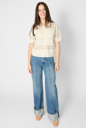 Ulla Johnson Abriana Eyelet Cardigan Cowrie
