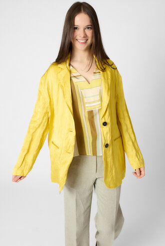 Pomandere Crinkled Viscose Satin Jacket Topaz