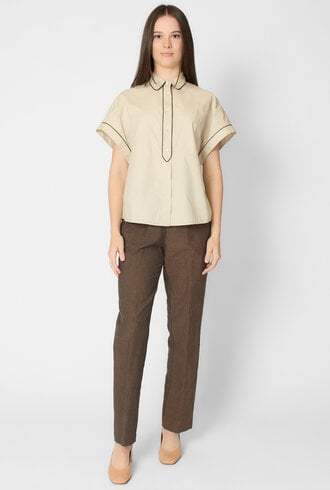 Pomandere Cotton Shirt Vanilla