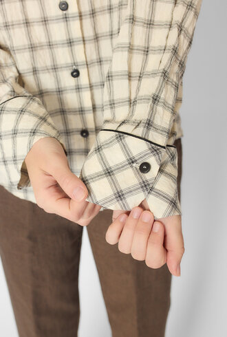 Pomandere Cotton Madras Shirt Butter