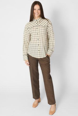 Pomandere Cotton Madras Shirt Butter