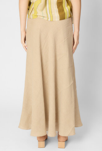 Pomandere Linen and Cotton Skirt Jute