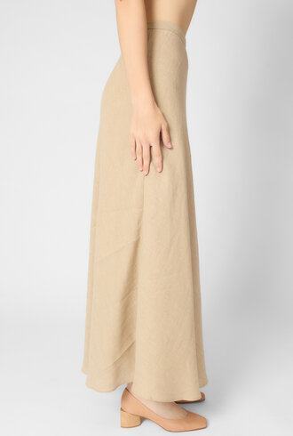Pomandere Linen and Cotton Skirt Jute