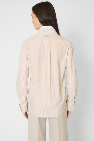 WE-AR4 The Layered Shirt Beige Stripe