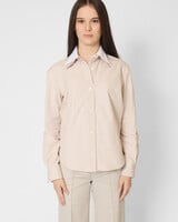 WE-AR4 The Layered Shirt Beige Stripe