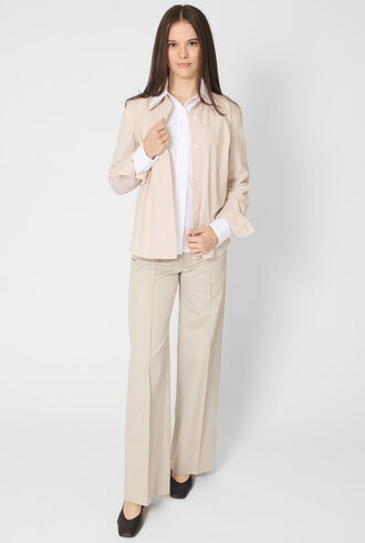 WE-AR4 The Layered Shirt Beige Stripe
