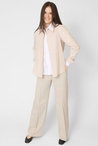 WE-AR4 The Layered Shirt Beige Stripe