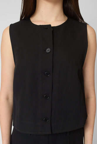 Apiece Apart Godet Tank Black