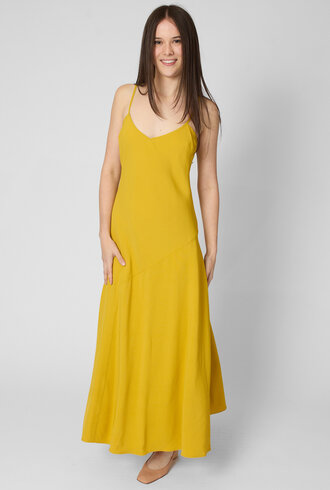 Apiece Apart Kasimira Bias Slip Dress Golden
