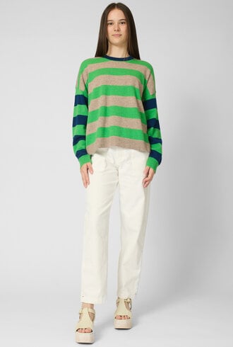Xirena Lela Sweater Greenfinch Stripe