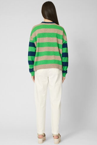 Xirena Lela Sweater Greenfinch Stripe