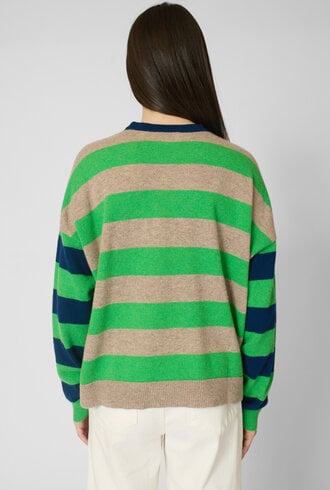 Xirena Lela Sweater Greenfinch Stripe