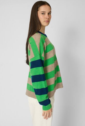 Xirena Lela Sweater Greenfinch Stripe
