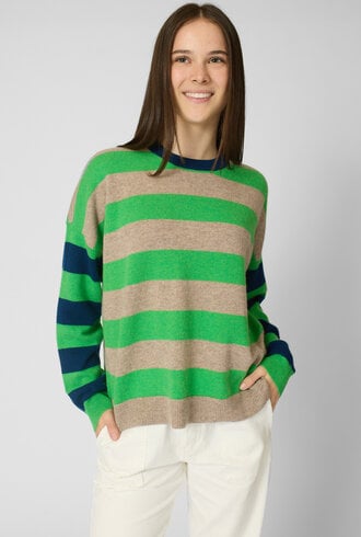 Xirena Lela Sweater Greenfinch Stripe