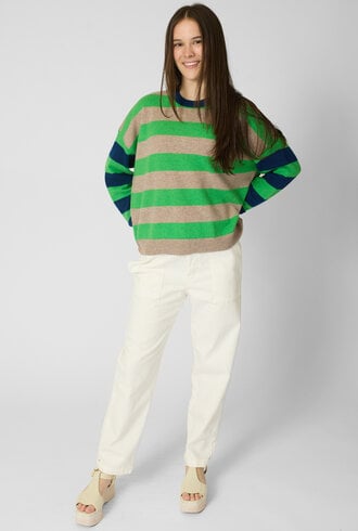 Xirena Lela Sweater Greenfinch Stripe