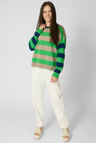 Xirena Lela Sweater Greenfinch Stripe