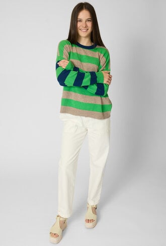 Xirena Lela Sweater Greenfinch Stripe