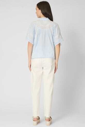 Xirena Mae Shirt Blue White Stripe