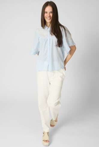 Xirena Mae Shirt Blue White Stripe