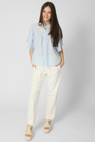 Xirena Mae Shirt Blue White Stripe