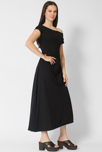Apiece Apart Marles Off Shoulder Dress Black
