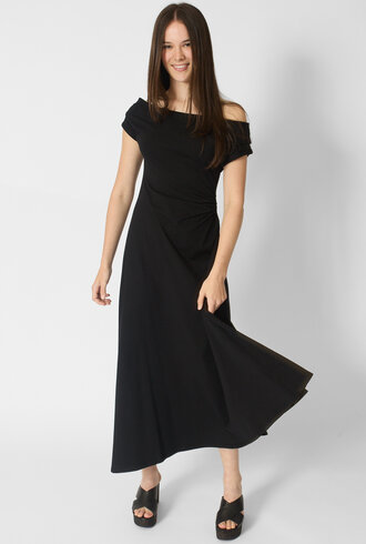 Apiece Apart Marles Off Shoulder Dress Black