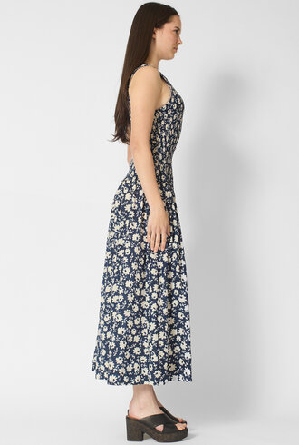 Apiece Apart Siempre Tank Maxi Navy Floral