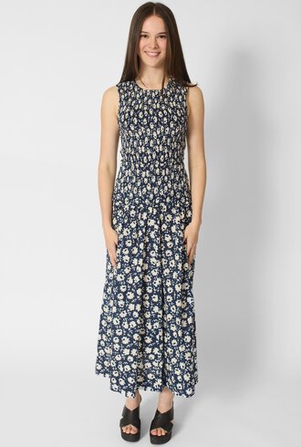 Apiece Apart Siempre Tank Maxi Navy Floral