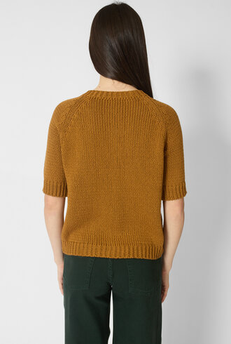 MJW. Chunky Cotton Cardigan Toast