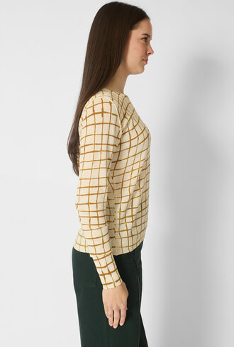 MJW. Ice Cotton Pullover Toast Checks