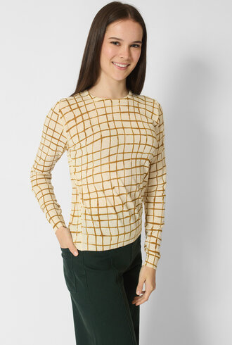 MJW. Ice Cotton Pullover Toast Checks