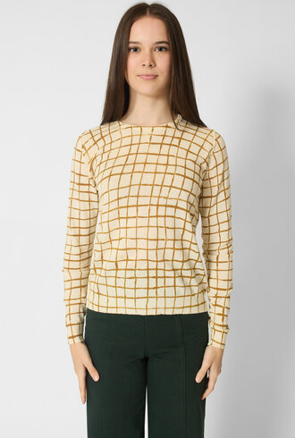 MJW. Ice Cotton Pullover Toast Checks