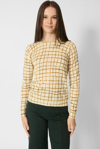 MJW. Ice Cotton Pullover Toast Checks