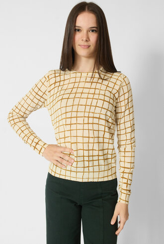 MJW. Ice Cotton Pullover Toast Checks