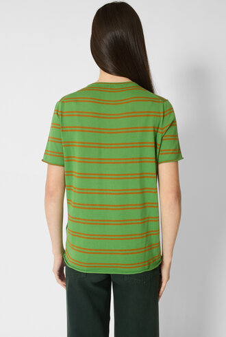 MJW. Pima Cotton Crew Pullover Leaf/ Toast