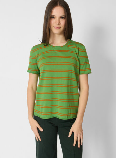 MJW. Pima Cotton Crew Pullover Leaf/ Toast