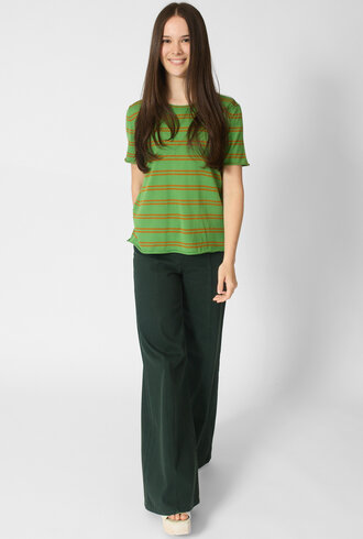 MJW. Pima Cotton Crew Pullover Leaf/ Toast